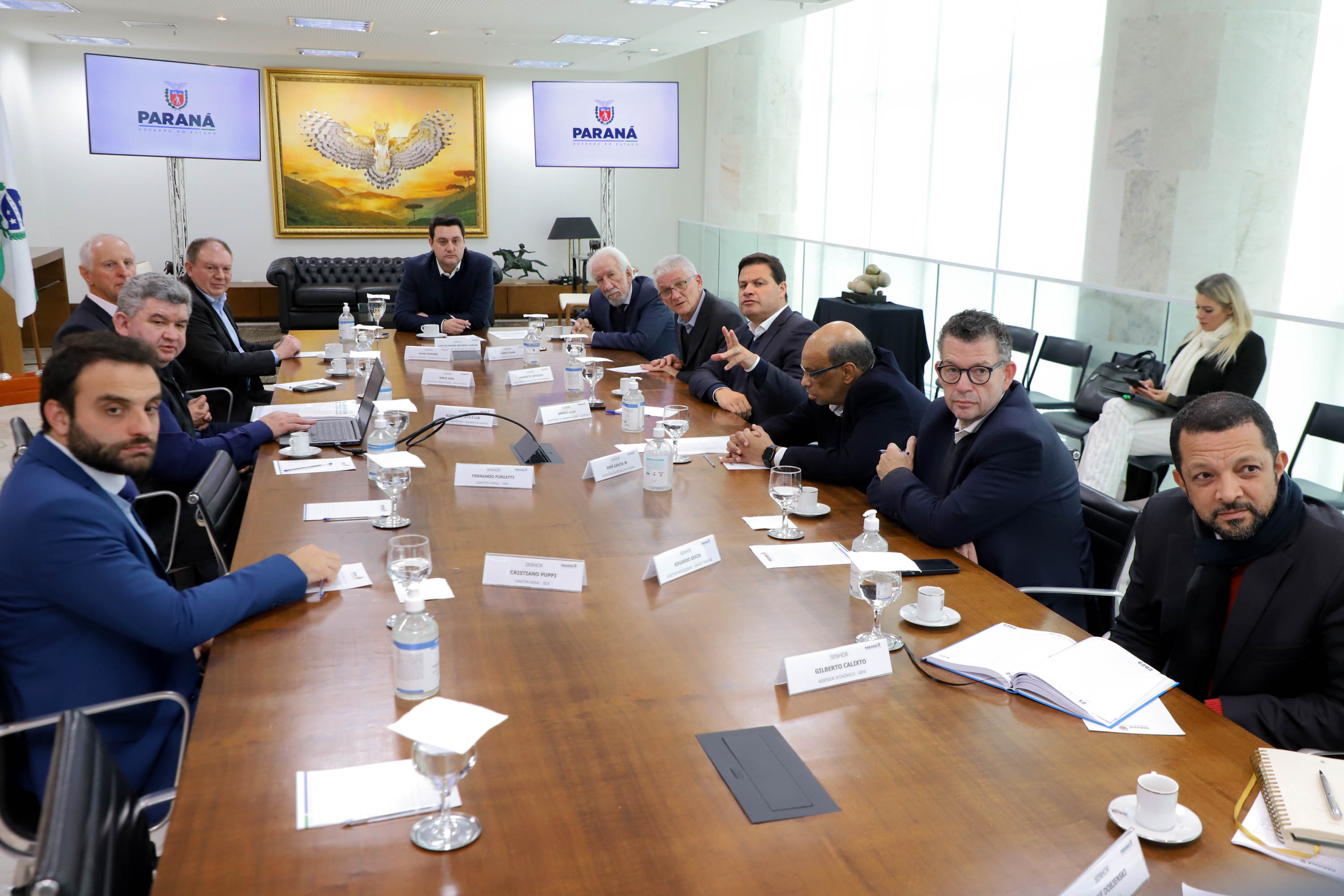 Reunião do governador Ratinho Jr com a Cooperativa Agrária para anunciar investimento de R$ 500 milhões em nova maltaria em Guarapuava