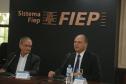 Visita do secretário da Indústria, Comércio e Serviços, Ricardo Barros, ao presidente da Fiep, Carlos Valter Matins Pedro.