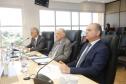 Secretário da Indústria, Comércio e Serviços Ricardo Barros em reunião do Conselho do Sebrae na segunda-feira (20). Na oportunidade, o secretário levou a proposta do governador Ratinho Jr para que o Estado e prefeituras façam mais compras das micro e pequenas empresas do próprio estado. Foto: Jonas Oliveira/SEIC