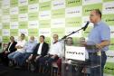 Governador Carlos Massa Ratinho Junior e o secretário de Indústria, Comércio e Serviços, Ricardo Barros,  na inauguração da nova planta industrial da Cimflex, em Maringá.