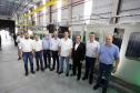 Governador Carlos Massa Ratinho Junior e o secretário de Indústria, Comércio e Serviços, Ricardo Barros,  na inauguração da nova planta industrial da Cimflex, em Maringá.