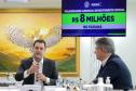 A Volkswagen do Brasil anunciou nesta segunda-feira (17) um investimento de R$ 8 milhões em projetos sociais no Paraná, durante um encontro com o governador Carlos Massa Ratinho Junior no Palácio Iguaçu, que contou com autoridades da empresa e do Estado. Foto: Ari Dias/AEN
