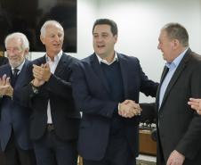 Reunião do governador Ratinho Jr com a Cooperativa Agrária para anunciar investimento de R$ 500 milhões em nova maltaria em Guarapuava