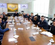 Reunião do governador Ratinho Jr com a Cooperativa Agrária para anunciar investimento de R$ 500 milhões em nova maltaria em Guarapuava
