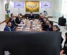 Reunião do governador Ratinho Jr com a Cooperativa Agrária para anunciar investimento de R$ 500 milhões em nova maltaria em Guarapuava